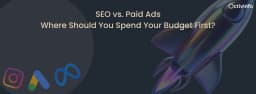 Dashboard comparing SEO and paid ads performance